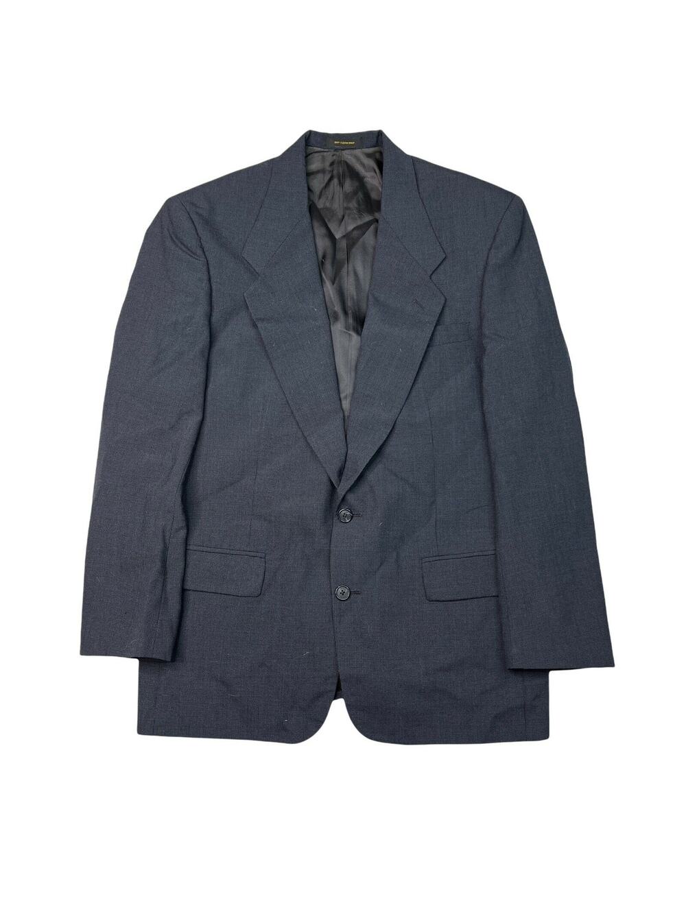 Givenchy VTG Suit Jacket Blazer 2 Button Sport Coat Navy Blue Mens 39R